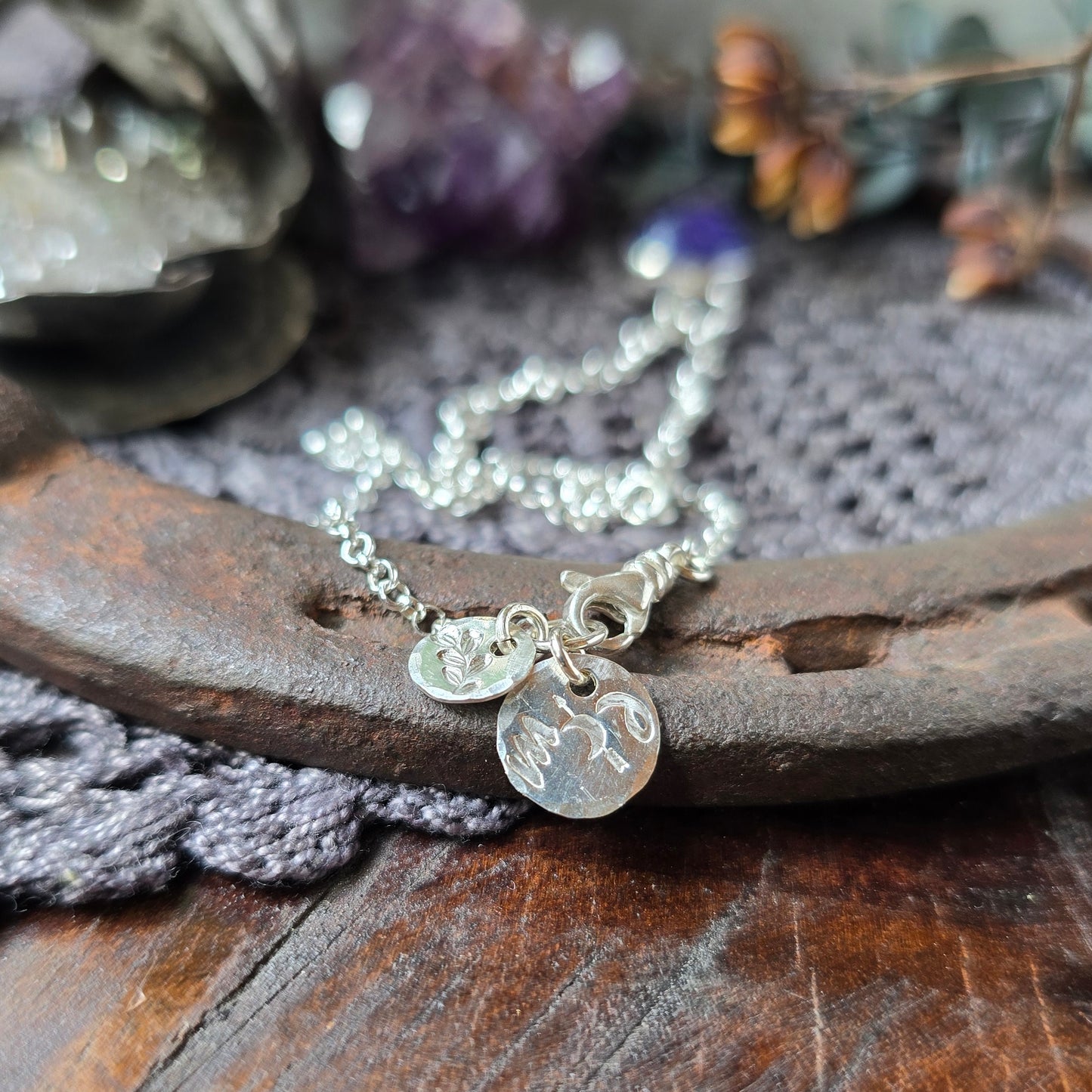 TANZANITE Necklace | Glowing Purple Tanzanite Heart 925 Sterling Silver Pendant Necklace | Genuine Tanzanian Tanzanite Clover Chain