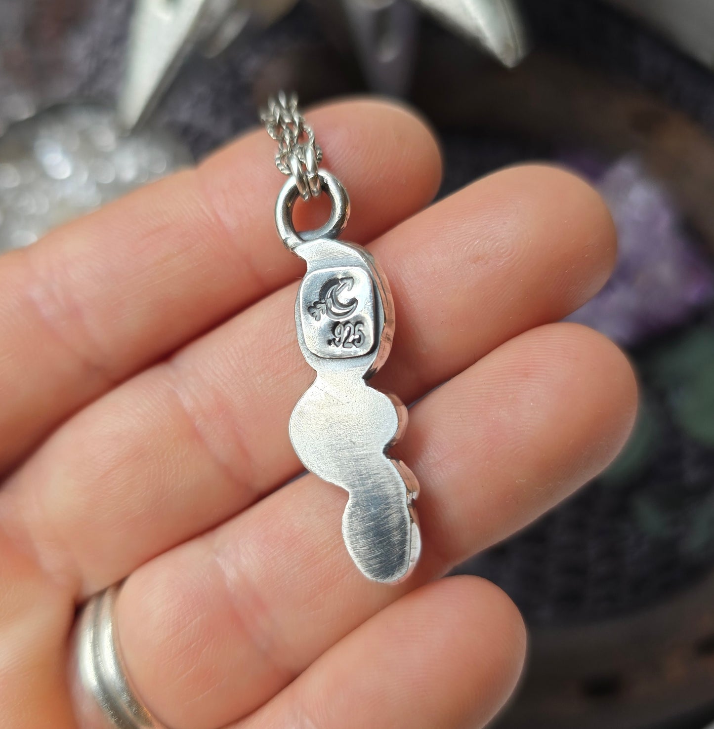 RUBY OPAL SNAKE Charmer Necklace | 925 Sterling Silver Rose Cut Faceted Ruby Smoke Welo Black Opal Tribal Serpent Pendant Necklace