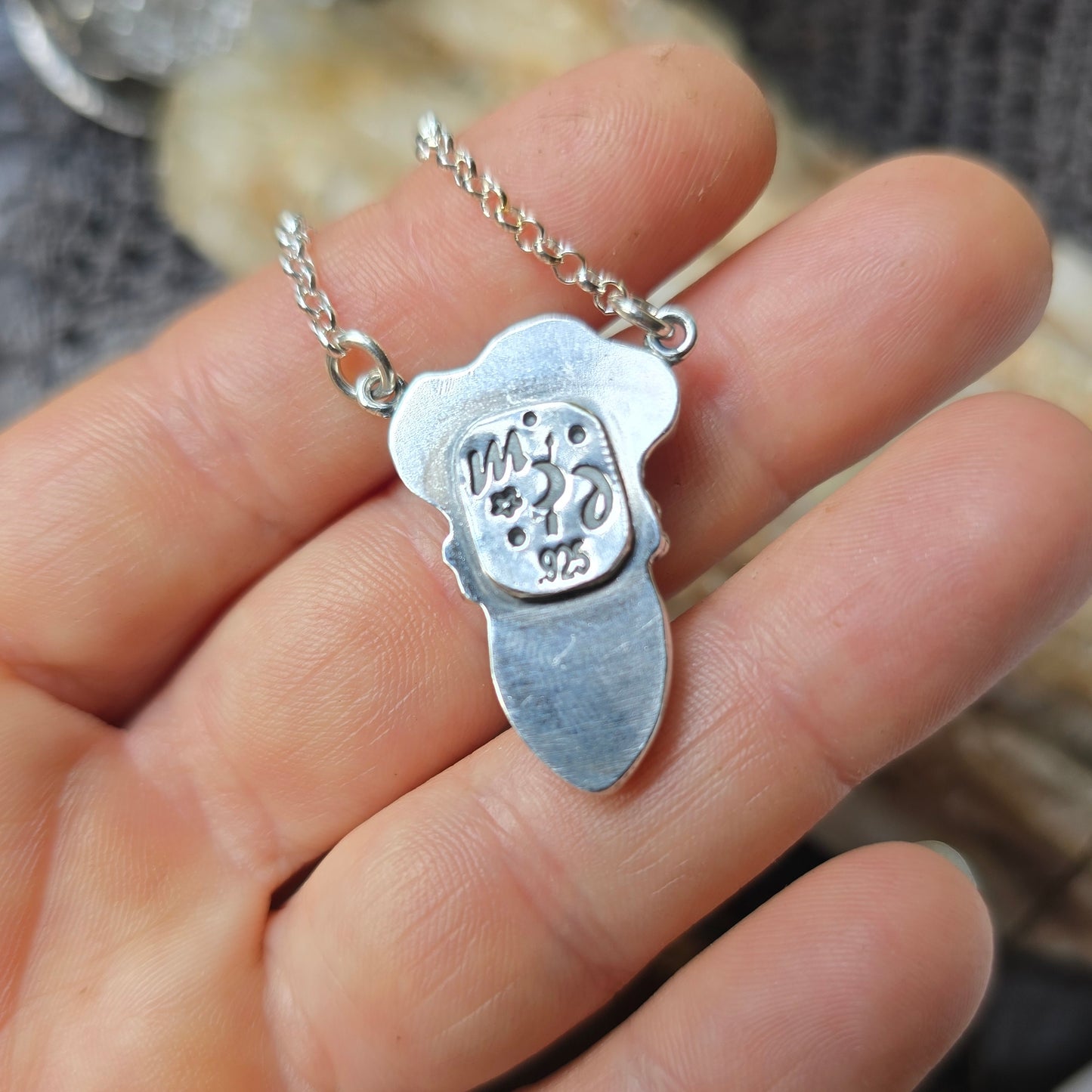 MOONSTONE KYANITE RAINCLOUD Necklace | Fine & 925 Sterling Silver Faceted Rose Cut Moonstone Cloud Blue Kyanite Rain Drop Pendant Necklace