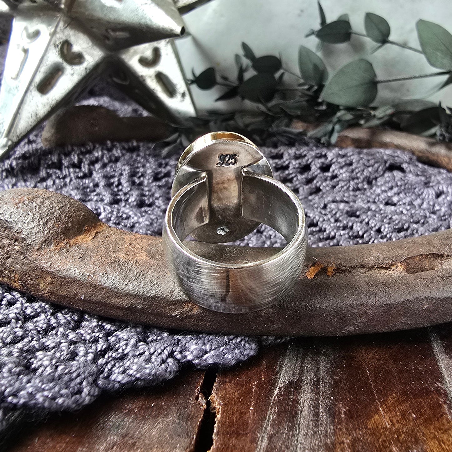 RUTILE QUARTZ Ring | Rose Cut Faceted Golden Rutilated Quartz 14k Gold Filled 925 Sterling Silver Ring | Customized Comfort Fit Domed