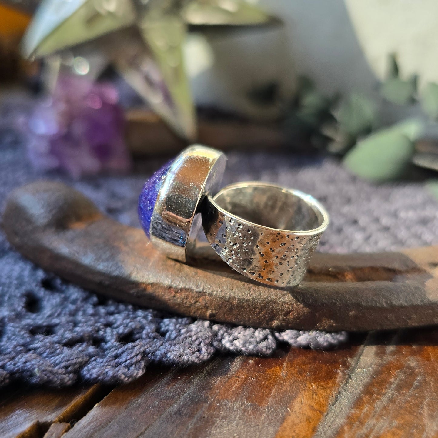 TANZANITE Silver Ring | 33 Carat Large Tanzanite Simple Statement Ring Size 9 | 925 Sterling Silver Genuine Polished Tanzania Tanzanite