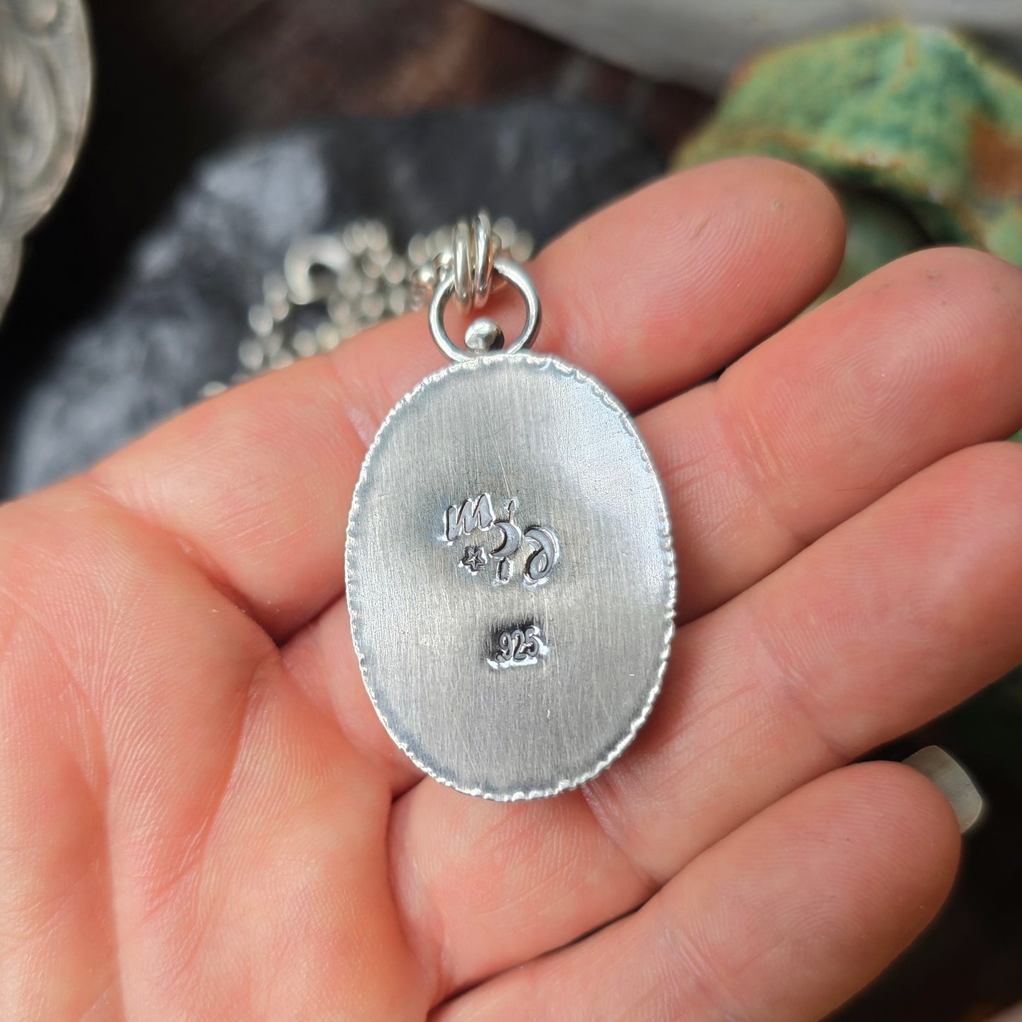 QUARTZ RAVEN CRESCENT Pendant Necklace | 925 Sterling Silver Rose Cut Faceted Natural Clear Crystal Quartz Large Fleur-De-Lis Gallery Bezel