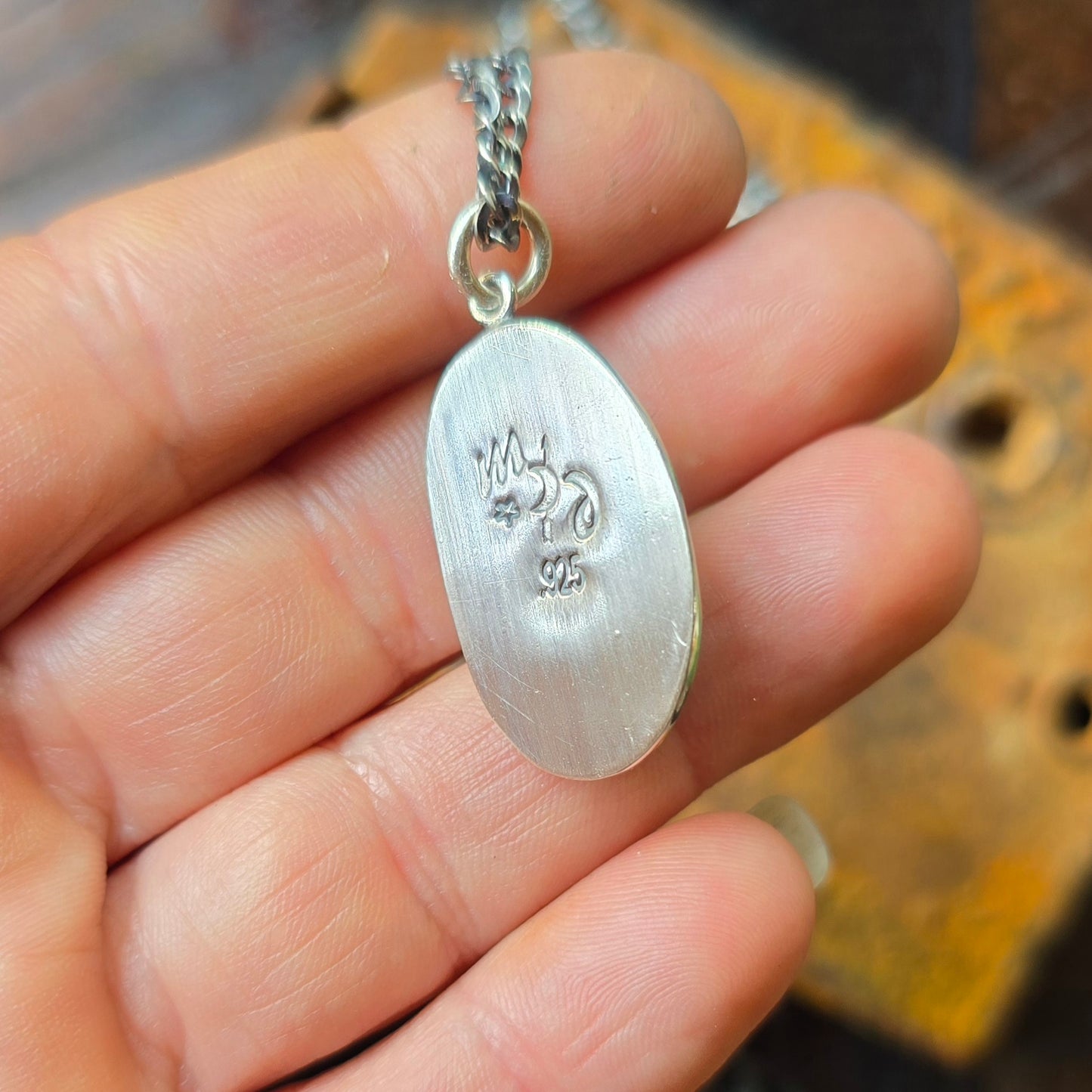 OPAL Necklace | Genuine Ethiopian Welo Opal 8 Carat Handcrafted 925 Sterling Silver High Dome Opal Pendant