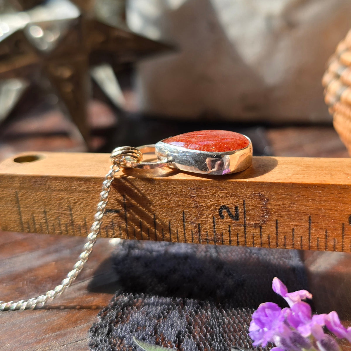 SUNSTONE DROP Necklace | Handcrafted Mixed Metal 925 Sterling Silver & 14k Gold Filled Sparkling Sunstone Teardrop Pear Pendant Necklace